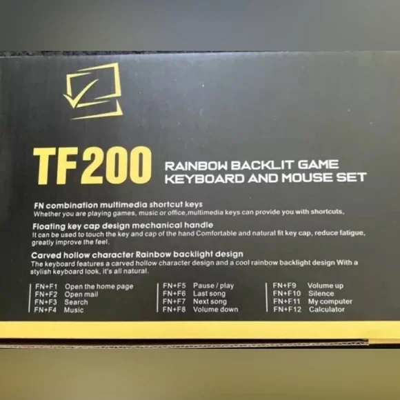 T-Wolf TF200 Gaming RGB Keyboard and Mouse Set / Mechanical Backlit RGB Gaming - Picture 4 of 4